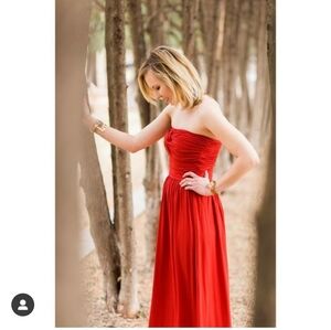 Bel Kazan Maxi Strapless Dress